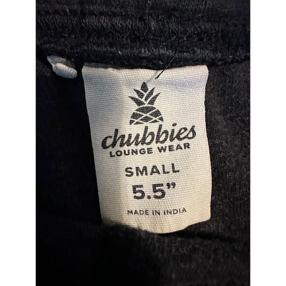 Chubbies The crop circles Mens velour Lounge Wear Schwort S 5.5 logo pockets - Picture 2 of 11